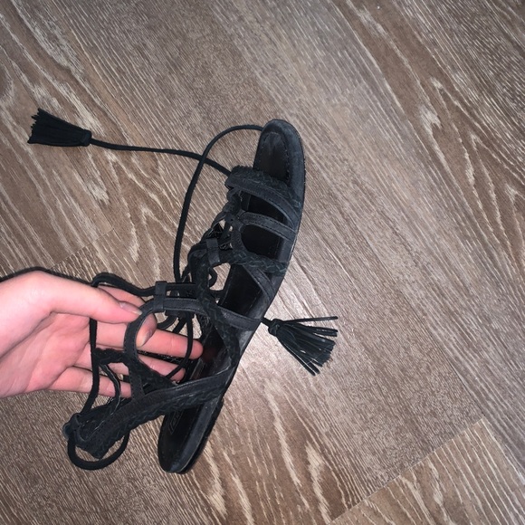 BCBGeneration Finlyn Black Lace Sandal - Picture 5 of 6